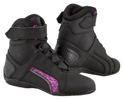 Kore Dámské boty na motorku Velcro 2.0 černo-fialové Kore Dámské boty na motorku Velcro 2.0 černo-fialové