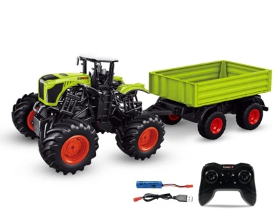 Korody Toys Korody Traktor na dálkové ovládání se sklápěcím valníkem 1:16