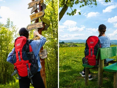Kubisport Batoh Mountains 50 L na horskou turistiku červený