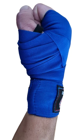 Kubisport Boxerské bandáže na ruce elastické 3 m modré