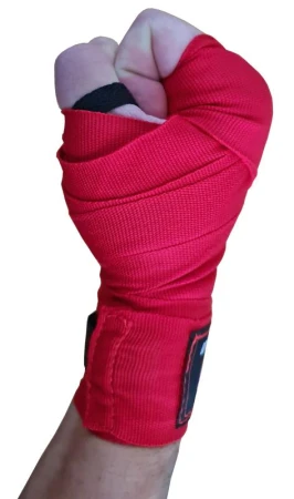 Kubisport Boxerské bandáže na ruce elastické 4,5 m červené