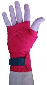 Kubisport Boxerské bandáže na ruce elastické 4,5 m červené (VÝPRODEJ)