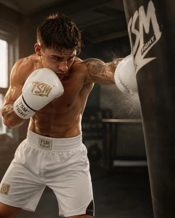 Kubisport Boxovací rukavice bílé tréninkové