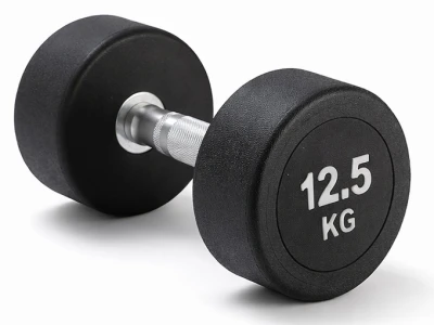 Kubisport Jednoruční činka 12,5 kg oválná černá