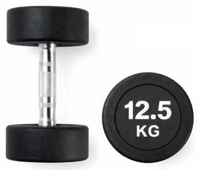 Kubisport Jednoruční činka 12,5 kg oválná černá