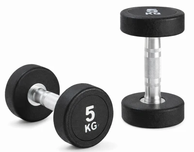 Kubisport Jednoruční činka 5 kg oválná černá