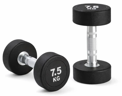 Kubisport Jednoruční činka 7,5 kg oválná černá