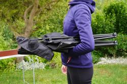 Kubisport Ľahké skladacie kreslo čierne