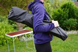 Kubisport Ľahké skladacie kreslo čierne