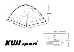 Kubisport Lehký stan pro 2 osoby monodome