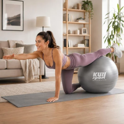 Kubisport Míč gymnastický (gymbal) 850mm šedý