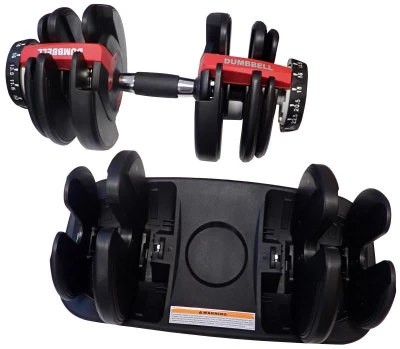 Kubisport Nastavitelná jednoruční činka 15v1 hmotnost 24 kg