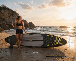 Kubisport Paddleboard 350x84x15 cm s příslušenstvím černožlutý