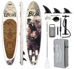 Kubisport Paddleboard 350x90x15 cm s príslušenstvom bielo-hnedý