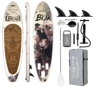 Kubisport Paddleboard 350x90x15 cm s příslušenstvím bílohnědý Kubisport Paddleboard 350x90x15 cm s příslušenstvím bílohnědý