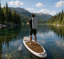 Kubisport Paddleboard 350x90x15 cm s příslušenstvím bílohnědý