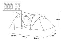 Kubisport Rodinný stan pro 5 osob - 2 ložnice