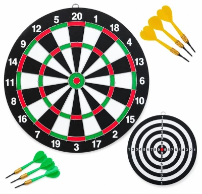 Kubisport Sada terč 43 cm + ostré šipky 6 ks Kubisport Sada terč 43 cm + ostré šipky 6 ks