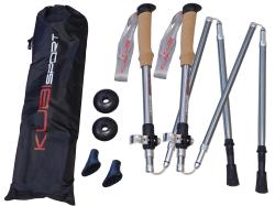 Kubisport Speciální skládací 5-dílné trekingové hole - 1 pár Kubisport Speciální skládací 5-dílné trekingové hole - 1 pár