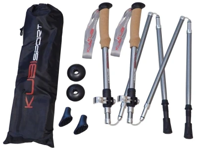 Kubisport Speciální skládací 5-dílné trekingové hole - 1 pár Kubisport Speciální skládací 5-dílné trekingové hole - 1 pár