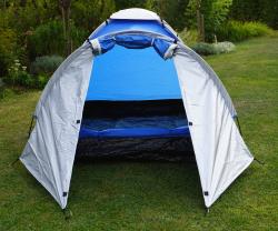 Kubisport Stan monodome pro 3 osoby s předsíňkou - modrý
