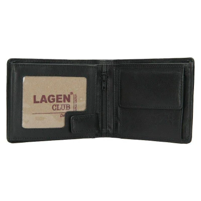 Lagen V-76 černá pánská kožená peněženka