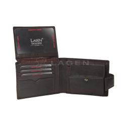 Lagen V-98-T tmavě hnědá pánská kožená peněženka