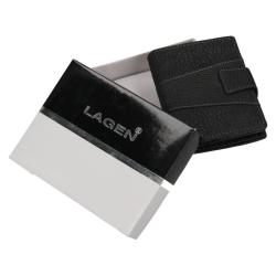 Lagen V-99-W černá pánská kožená peněženka