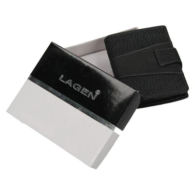 Lagen V-99-W černá pánská kožená peněženka