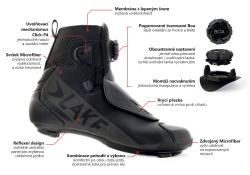 Lake CX146 černá/reflexní cyklistické tretry + osvěžovač obuvi