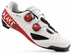 Lake CX238 Carbon bílo/červené tretry POUZE EU 45 wide (VÝPRODEJ)