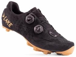 Lake MX238 Gravel Carbon černá semiš/zlatá tretry POUZE EU 42,5 wide (VÝPRODEJ)