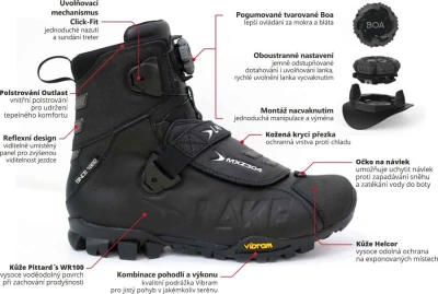 Lake MXZ304 černé pánské zimní cyklistické tretry