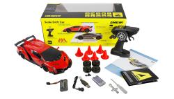 Lamborghini Veneno RC Drift Car 4WD LED 1:18 RTR licencované červené