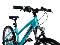 Leader Fox CAPITAN girl 24 2025 tyrkysové dětské kolo + výbava zdarma