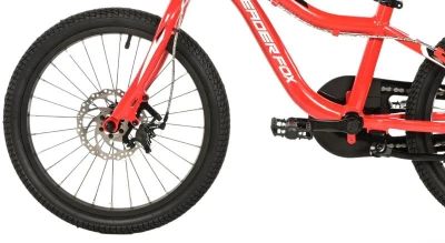 Leader Fox FOX UNI 18 RED (CHAIN, DISC BRAKE) červené dětské kolo + výbava zdarma