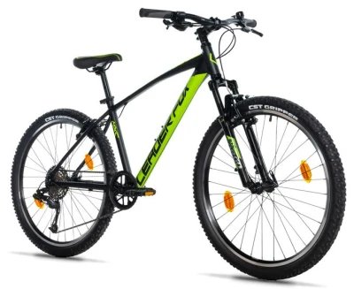 Leader Fox MXC 26 GENT BLACK MATT/GREEN (9 Speed) juniorské horské kolo + výbava zdarma