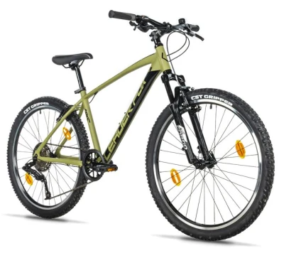 Leader Fox MXC GENT ARMY GREEN (9 SPEED) dětské horské kolo + výbava zdarma