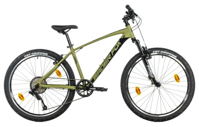 Leader Fox MXC GENT ARMY GREEN (9 SPEED) dětské horské kolo + výbava zdarma