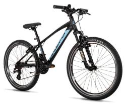 Leader Fox SPIDER BOY 24 BLACK MATT dětské kolo + výbava zdarma