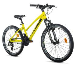 Leader Fox SPIDER GIRL 24 YELOW SHINY dívčí kolo + výbava zdarma