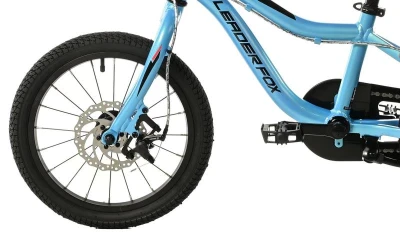 Leader FOX UNI 16 BLUE (CHAIN) dětské kolo + blikačky zdarma