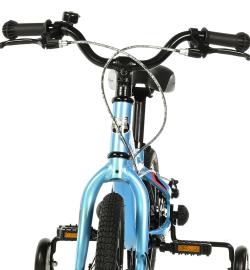 Leader FOX UNI 16 BLUE (CHAIN) dětské kolo + blikačky zdarma