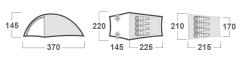 Husky Bronder 4 zelený lehký turistický stan pro 4 osoby