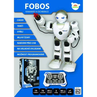 Leneng Toy Factory Nanhua Road Donghua Robot RC Fobos interaktivní, 40 cm česky mluvící