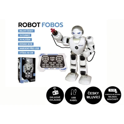 Leneng Toy Factory Nanhua Road Donghua Robot RC Fobos interaktivní, 40 cm česky mluvící