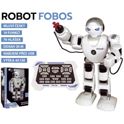 Leneng Toy Factory Nanhua Road Donghua Robot RC Fobos interaktivní, 40 cm česky mluvící