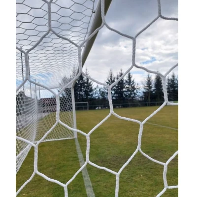 LEÓN DE ORO Football HEX M120 fotbalová síť bílá