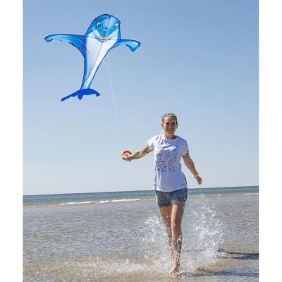 Invento Delfín modrý 202 x 175 cm létající drak