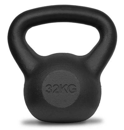 LIFEFIT Steel černá 32kg kettlebell činka